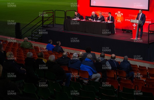 171119 - Welsh Rugby Union AGM, Principality Stadium - WRU Chief Executive Martyn Phillips speaks at the WRU AGM