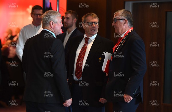 301022 - Welsh Rugby Union Annual General Meeting -  Phil Thomas, Chris Jones and Geraint John during the WRU AGM