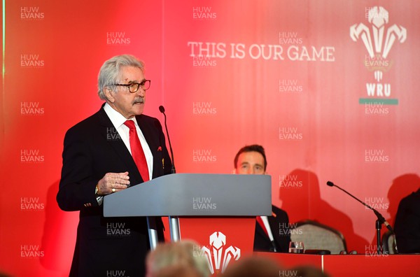301022 - Welsh Rugby Union Annual General Meeting -  WRU President Gerald Davies during the WRU AGM