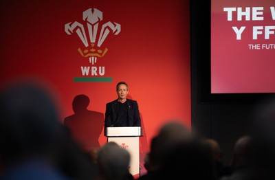 301125 - Welsh Rugby Union AGM, Vale Hotel - Welsh Rugby Union Director of Rugby and Elite Performance Dave Reddin addresses delegates at the AGM