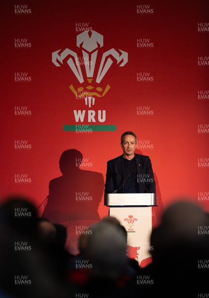 301125 - Welsh Rugby Union AGM, Vale Hotel - Welsh Rugby Union Director of Rugby and Elite Performance Dave Reddin addresses delegates at the AGM