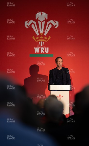 301125 - Welsh Rugby Union AGM, Vale Hotel - Welsh Rugby Union Director of Rugby and Elite Performance Dave Reddin addresses delegates at the AGM
