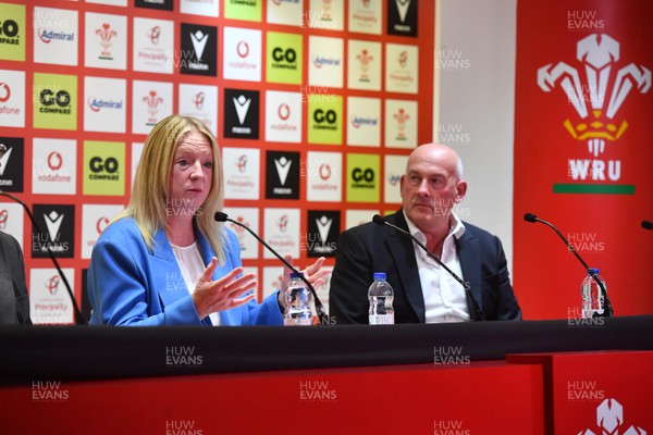 170823 - WRU Appoint New Chief Executive - Abi Tierney and Richard Collier-Keywood talks to media