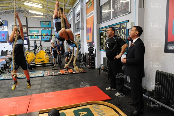 061113 - Wales Rugby Players Back to School - Roger Lewis during a visit to Ysgol Dyffryn Taf in Whitland