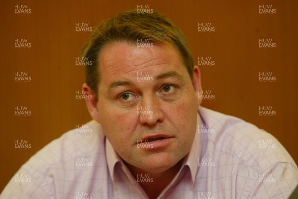 090703 - WRU Centre of Excellence Press Conference, Bridgend - Steve Hansen, Wales coach, at press conference for the new WRU Centre of Excellence