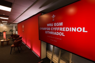 130426 - Welsh Rugby Union EGM - A general view of the President’s Lounge ahead of the Extraordinary General Meeting held at the Principality Stadium