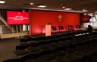 130426 - Welsh Rugby Union EGM - A general view of the President’s Lounge ahead of the Extraordinary General Meeting held at the Principality Stadium