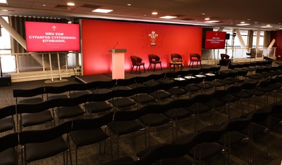 130426 - Welsh Rugby Union EGM - A general view of the President’s Lounge ahead of the Extraordinary General Meeting held at the Principality Stadium