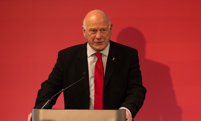 130426 - Welsh Rugby Union EGM - Terry Cobner, WRU President, during the Extraordinary General Meeting held at the Principality Stadium