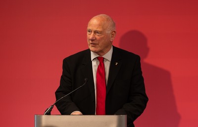 130426 - Welsh Rugby Union EGM - Terry Cobner, WRU President, during the Extraordinary General Meeting held at the Principality Stadium