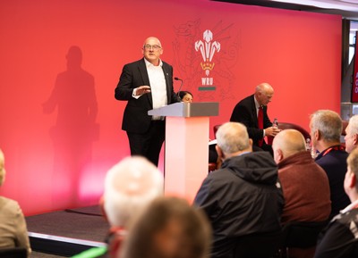 130426 - Welsh Rugby Union EGM - Richard Collier-Keywood, outgoing WRU chair, during the Extraordinary General Meeting held at the Principality Stadium