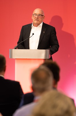130426 - Welsh Rugby Union EGM - Richard Collier-Keywood, outgoing WRU chair, during the Extraordinary General Meeting held at the Principality Stadium
