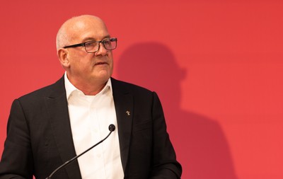 130426 - Welsh Rugby Union EGM - Richard Collier-Keywood, outgoing WRU chair, during the Extraordinary General Meeting held at the Principality Stadium