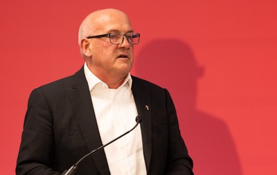 130426 - Welsh Rugby Union EGM - Richard Collier-Keywood, outgoing WRU chair, during the Extraordinary General Meeting held at the Principality Stadium