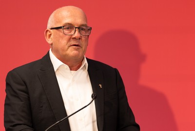 130426 - Welsh Rugby Union EGM - Richard Collier-Keywood, outgoing WRU chair, during the Extraordinary General Meeting held at the Principality Stadium
