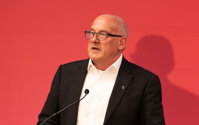 130426 - Welsh Rugby Union EGM - Richard Collier-Keywood, outgoing WRU chair, during the Extraordinary General Meeting held at the Principality Stadium