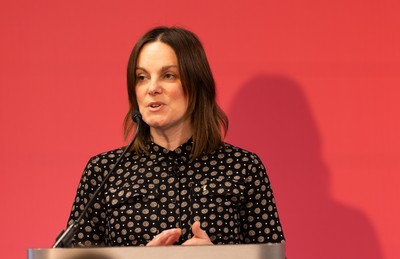 130426 - Welsh Rugby Union EGM - Lydia Stirling, WRU Chief People Officer, during the Extraordinary General Meeting held at the Principality Stadium