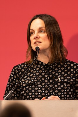 130426 - Welsh Rugby Union EGM - Lydia Stirling, WRU Chief People Officer, during the Extraordinary General Meeting held at the Principality Stadium