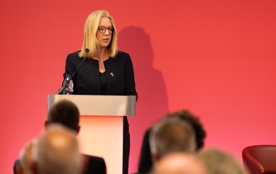 130426 - Welsh Rugby Union EGM - Abi Tierney, WRU Group Chief Executive Officer, during the Extraordinary General Meeting held at the Principality Stadium