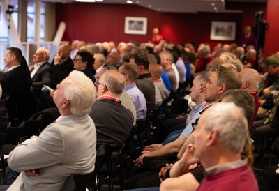130426 - Welsh Rugby Union EGM - A general view of the delegates during the Extraordinary General Meeting held at the Principality Stadium