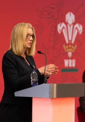 130426 - Welsh Rugby Union EGM - Abi Tierney, WRU Group Chief Executive Officer, during the Extraordinary General Meeting held at the Principality Stadium