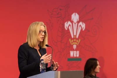 130426 - Welsh Rugby Union EGM - Abi Tierney, WRU Group Chief Executive Officer, during the Extraordinary General Meeting held at the Principality Stadium