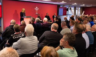 130426 - Welsh Rugby Union EGM - Abi Tierney, WRU Group Chief Executive Officer, during the Extraordinary General Meeting held at the Principality Stadium