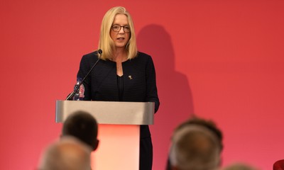 130426 - Welsh Rugby Union EGM - Abi Tierney, WRU Group Chief Executive Officer, during the Extraordinary General Meeting held at the Principality Stadium