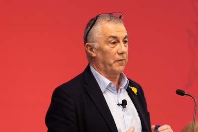 130426 - Welsh Rugby Union EGM - Geraint John, WRU Community Director, during the Extraordinary General Meeting held at the Principality Stadium