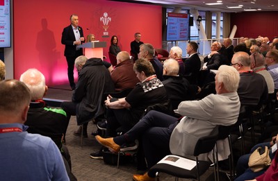 130426 - Welsh Rugby Union EGM - Geraint John, WRU Community Director, during the Extraordinary General Meeting held at the Principality Stadium