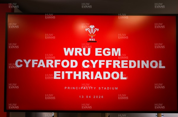 130426 - Welsh Rugby Union EGM - A general view of the President’s Lounge ahead of the Extraordinary General Meeting held at the Principality Stadium