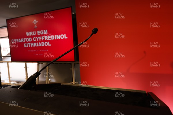 130426 - Welsh Rugby Union EGM - A general view of the President’s Lounge ahead of the Extraordinary General Meeting held at the Principality Stadium