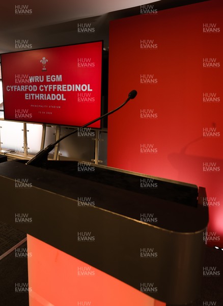 130426 - Welsh Rugby Union EGM - A general view of the President’s Lounge ahead of the Extraordinary General Meeting held at the Principality Stadium