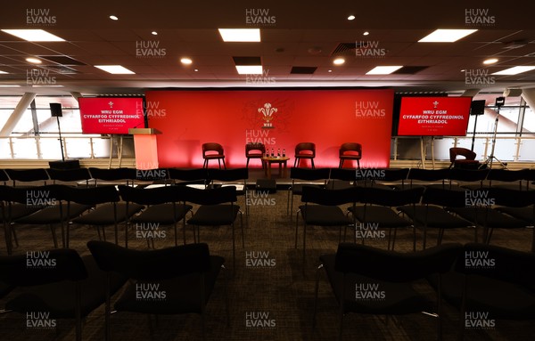 130426 - Welsh Rugby Union EGM - A general view of the President’s Lounge ahead of the Extraordinary General Meeting held at the Principality Stadium