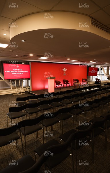 130426 - Welsh Rugby Union EGM - A general view of the President’s Lounge ahead of the Extraordinary General Meeting held at the Principality Stadium