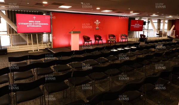 130426 - Welsh Rugby Union EGM - A general view of the President’s Lounge ahead of the Extraordinary General Meeting held at the Principality Stadium