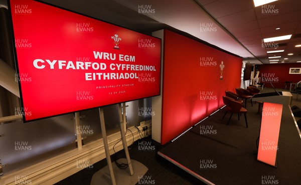 130426 - Welsh Rugby Union EGM - A general view of the President’s Lounge ahead of the Extraordinary General Meeting held at the Principality Stadium