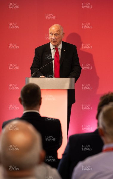 130426 - Welsh Rugby Union EGM - Terry Cobner, WRU President, during the Extraordinary General Meeting held at the Principality Stadium