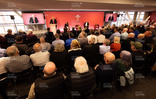130426 - Welsh Rugby Union EGM - Terry Cobner, WRU President during the Extraordinary General Meeting held at the Principality Stadium