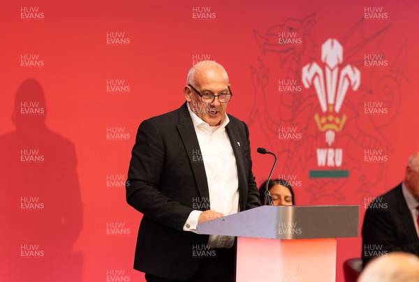 130426 - Welsh Rugby Union EGM - Richard Collier-Keywood, outgoing WRU chair, during the Extraordinary General Meeting held at the Principality Stadium