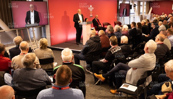 130426 - Welsh Rugby Union EGM - Richard Collier-Keywood, outgoing WRU chair, during the Extraordinary General Meeting held at the Principality Stadium