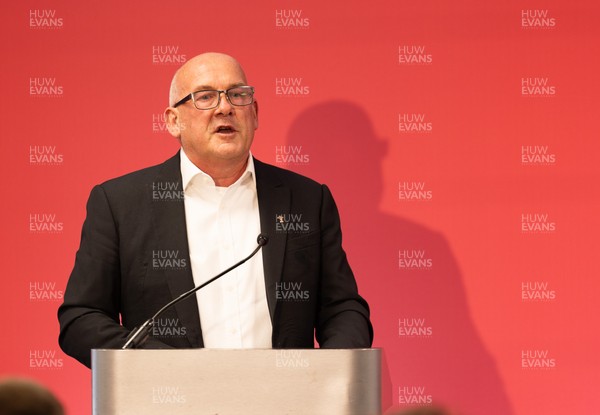 130426 - Welsh Rugby Union EGM - Richard Collier-Keywood, outgoing WRU chair, during the Extraordinary General Meeting held at the Principality Stadium