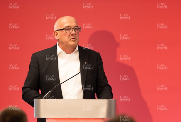 130426 - Welsh Rugby Union EGM - Richard Collier-Keywood, outgoing WRU chair, during the Extraordinary General Meeting held at the Principality Stadium