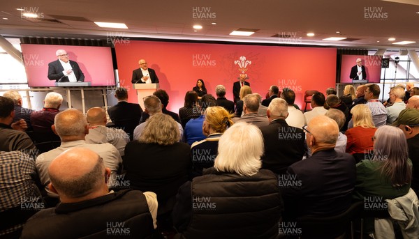 130426 - Welsh Rugby Union EGM - Richard Collier-Keywood, outgoing WRU chair, during the Extraordinary General Meeting held at the Principality Stadium