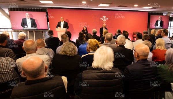 130426 - Welsh Rugby Union EGM - Richard Collier-Keywood, outgoing WRU chair, during the Extraordinary General Meeting held at the Principality Stadium