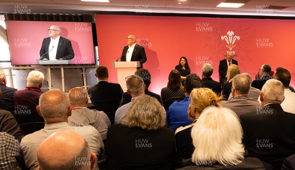 130426 - Welsh Rugby Union EGM - Richard Collier-Keywood, outgoing WRU chair, during the Extraordinary General Meeting held at the Principality Stadium