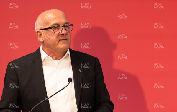 130426 - Welsh Rugby Union EGM - Richard Collier-Keywood, outgoing WRU chair, during the Extraordinary General Meeting held at the Principality Stadium