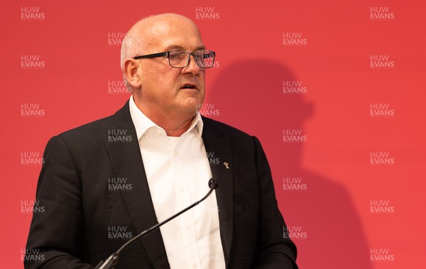 130426 - Welsh Rugby Union EGM - Richard Collier-Keywood, outgoing WRU chair, during the Extraordinary General Meeting held at the Principality Stadium