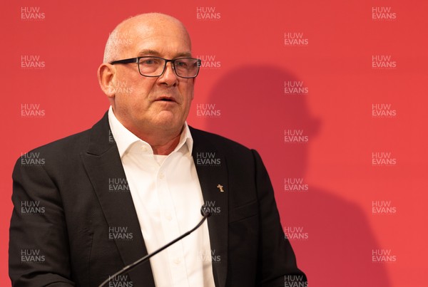 130426 - Welsh Rugby Union EGM - Richard Collier-Keywood, outgoing WRU chair, during the Extraordinary General Meeting held at the Principality Stadium