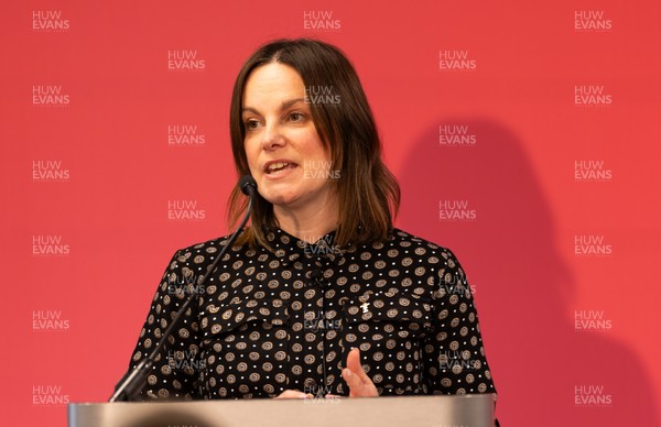 130426 - Welsh Rugby Union EGM - Lydia Stirling, WRU Chief People Officer, during the Extraordinary General Meeting held at the Principality Stadium